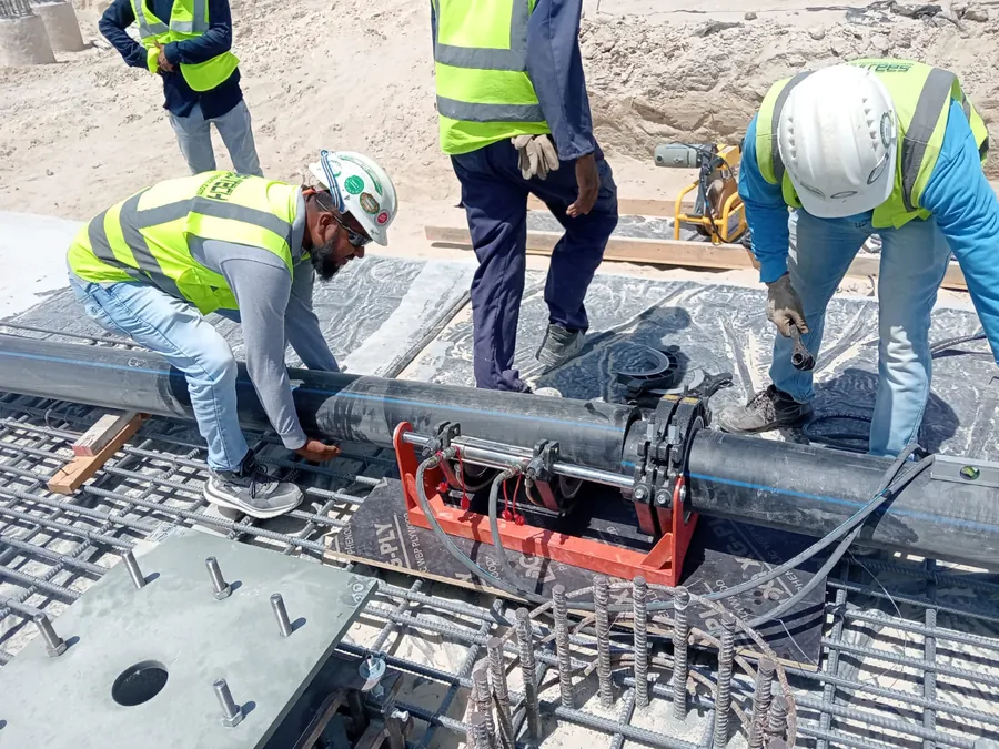 HDPE pipeline welding, large diameter by SAAJTECH in Bahrain