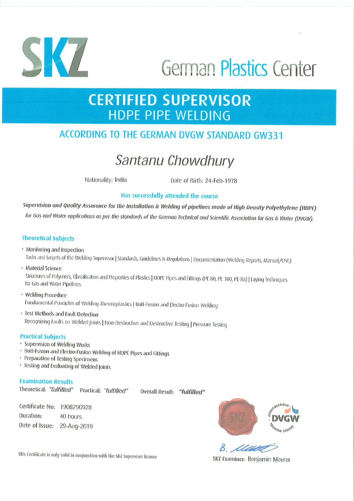 ISO 9001:2015 Certificate