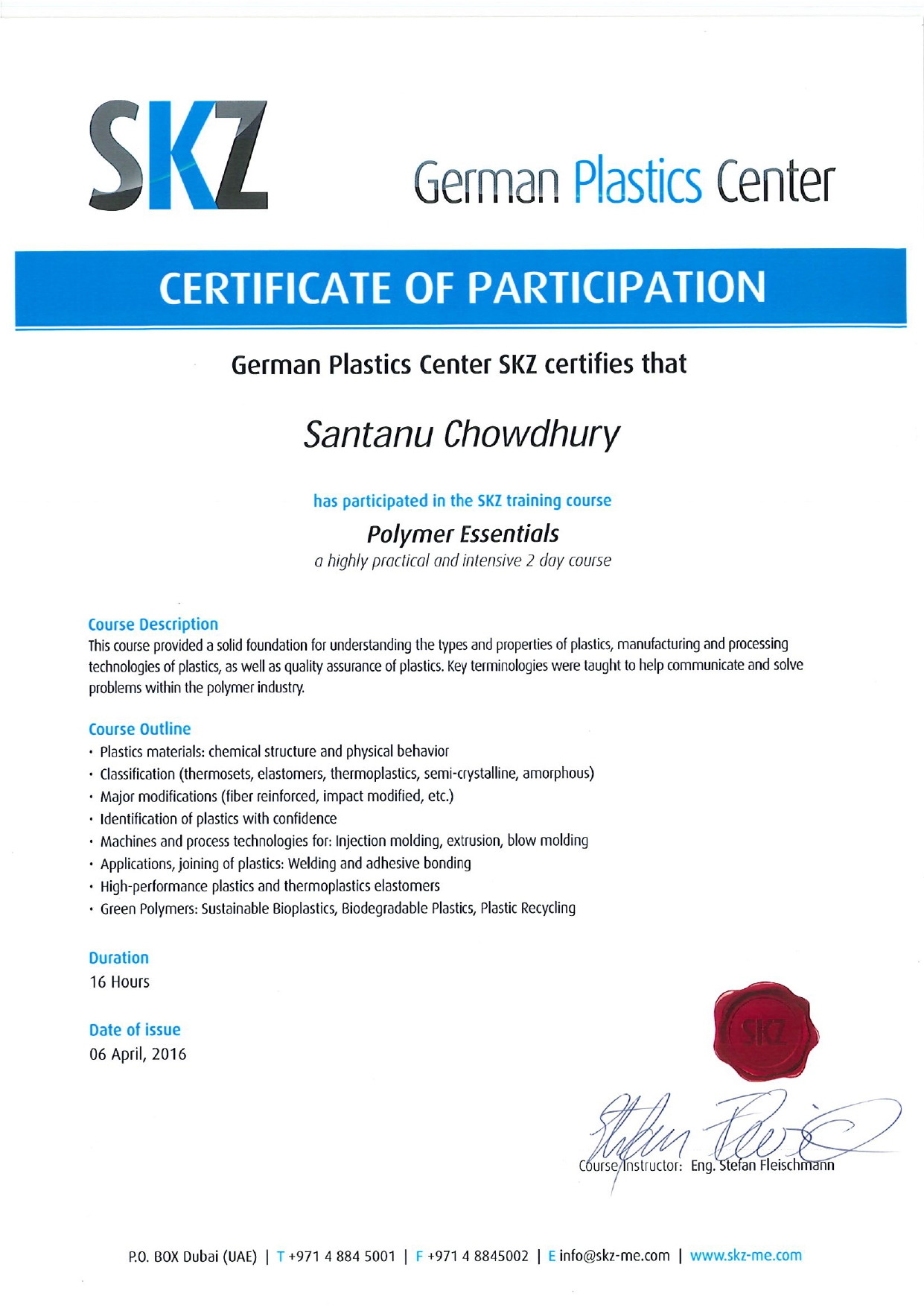 ISO 9001:2015 Certificate