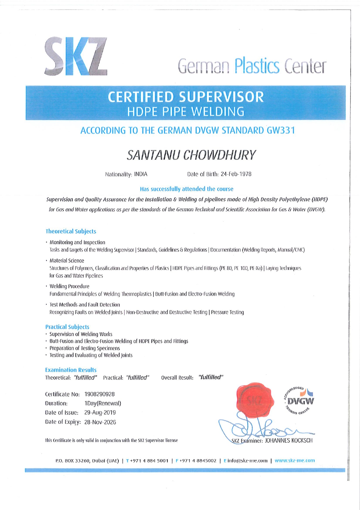 ISO 9001:2015 Certificate