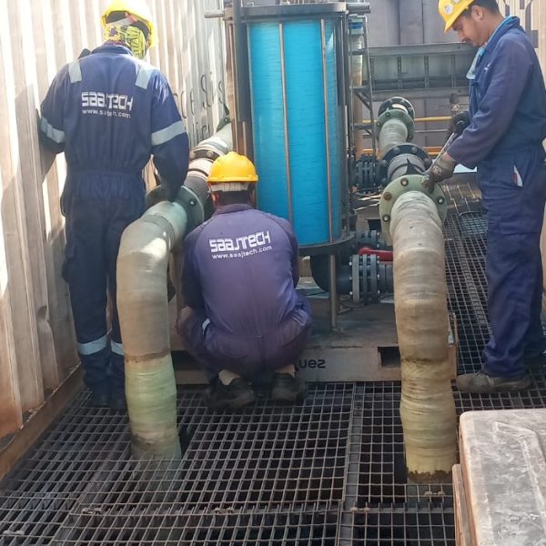 Suez RO system GRP pipe replacement at SULB